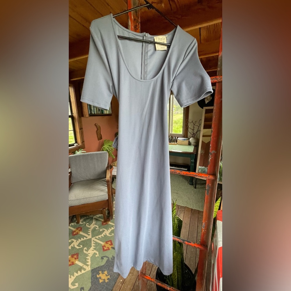 Blue dress with back tie